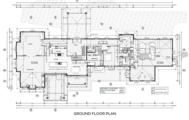 2 Storey, 7 Bedroom, 6 Bathroom, Floor Plan - Arcline Architecture