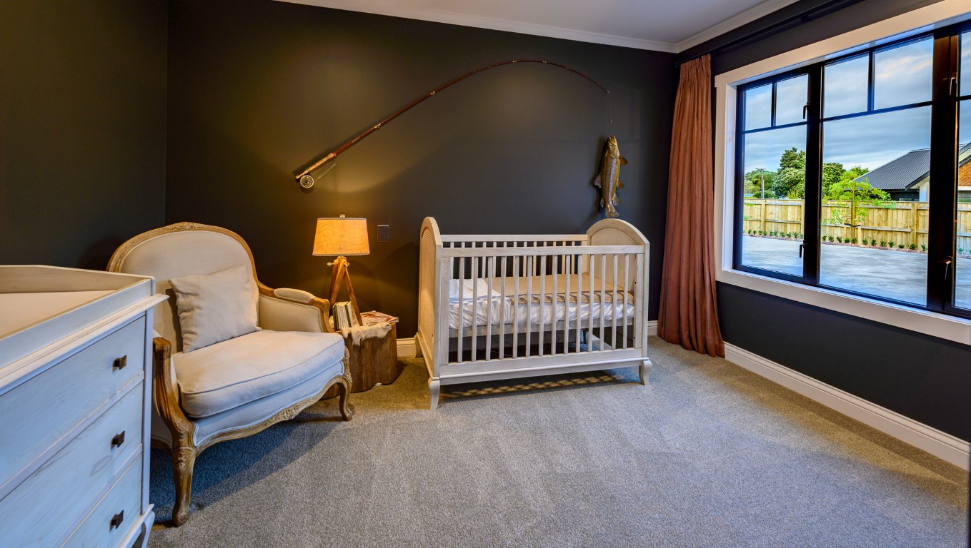 cot-baby-room-dark-walls-painted-arcline-architecture