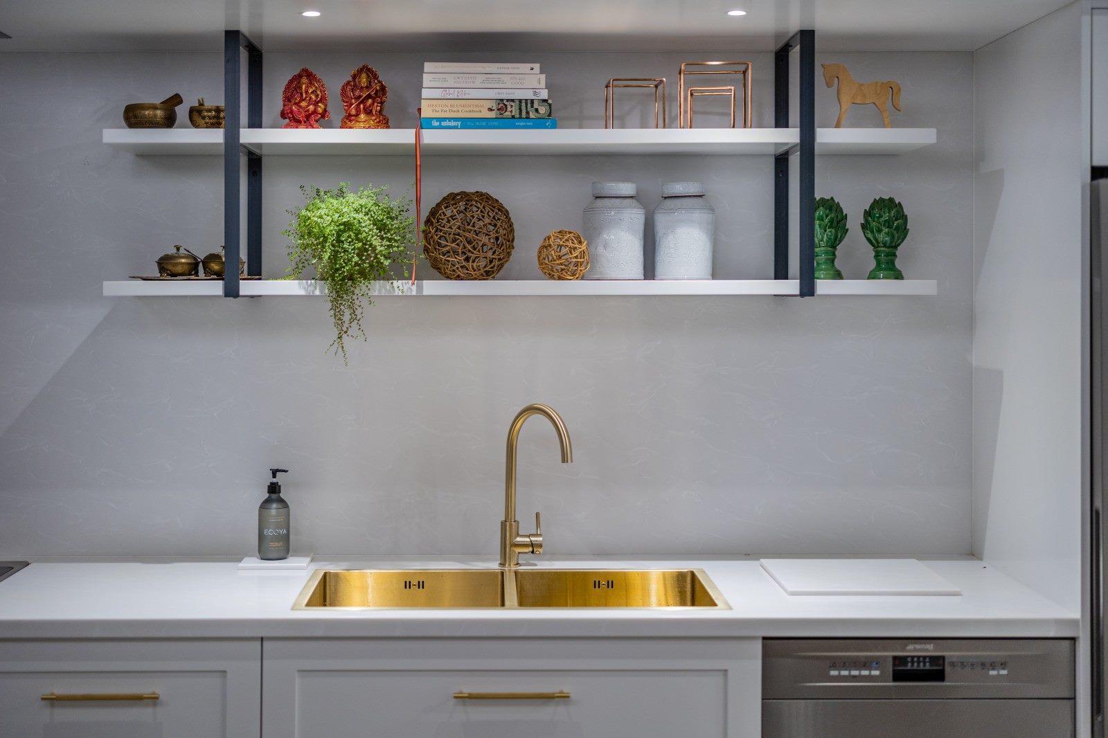 gold-sink-tap-scullery-design-white-hanging-shelves-arcline-architecture