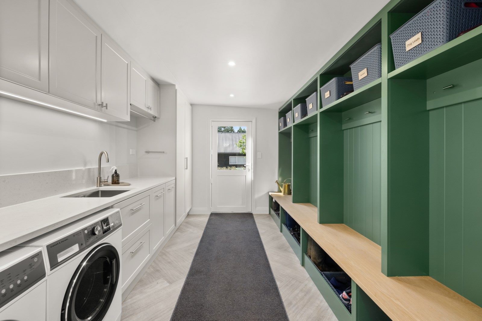 laundry-design-green-shelving-mudroom-storage-arcline-architecture