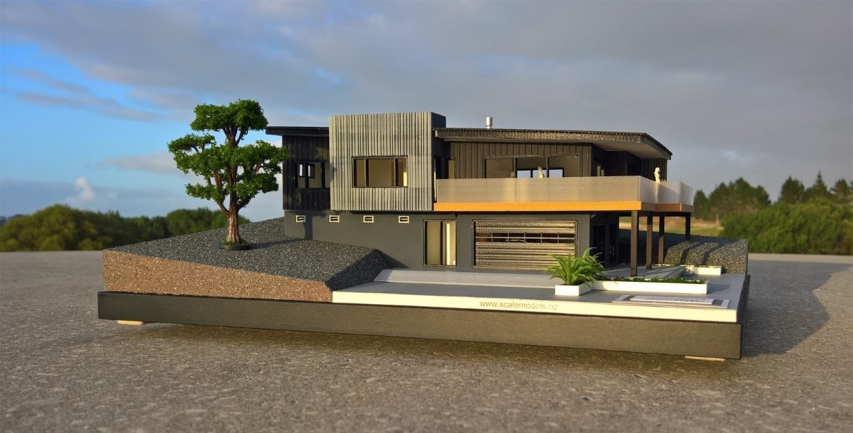 front of 3D house model arcline architecture