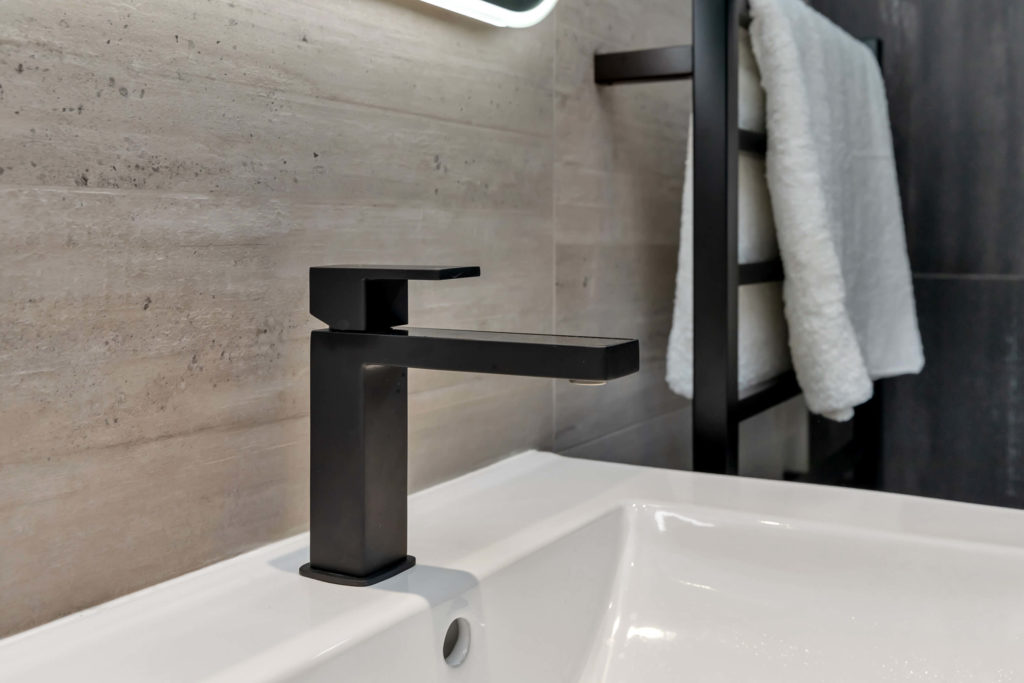 example of a sustainable design tap in a bathroom