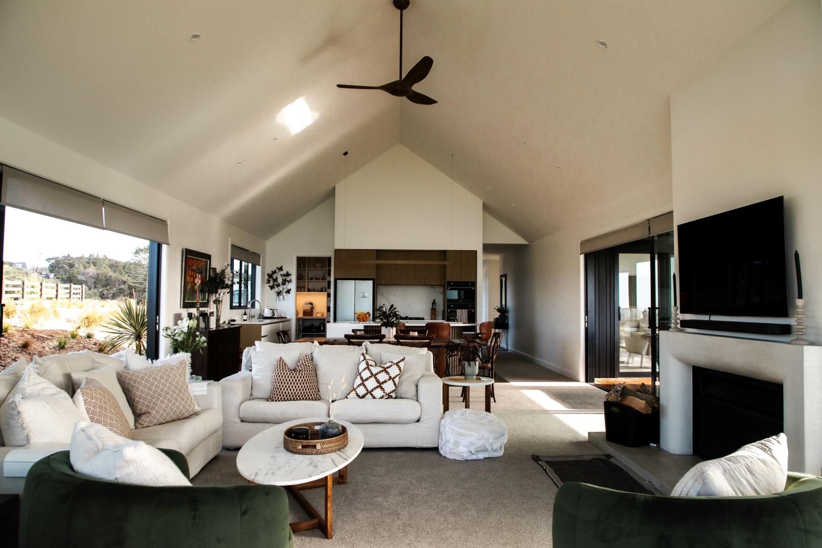 living-family-lounge-room-design-raking-ceilings-arcline-architecture